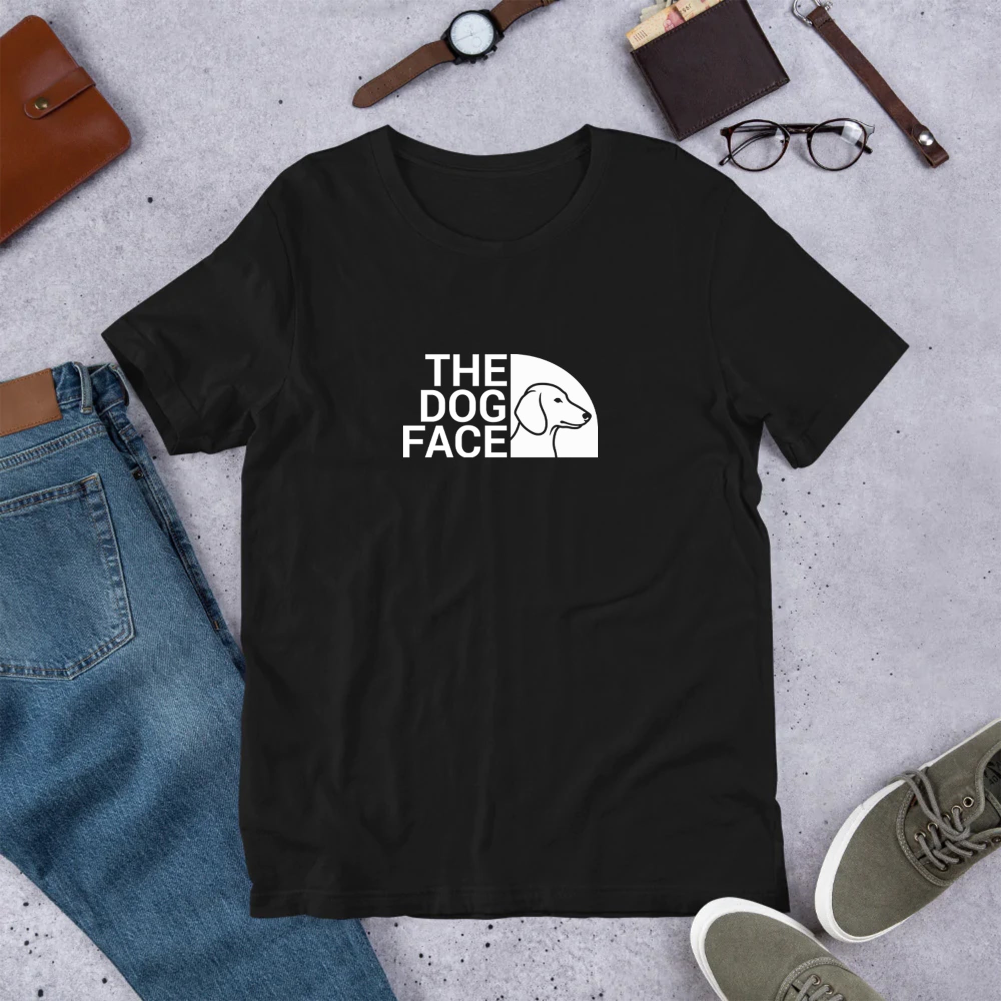 犬 tシャツ 犬イラスト THE DOG FACE ダックスフンド|アダルト&キッズサイズ